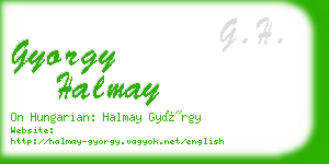 gyorgy halmay business card